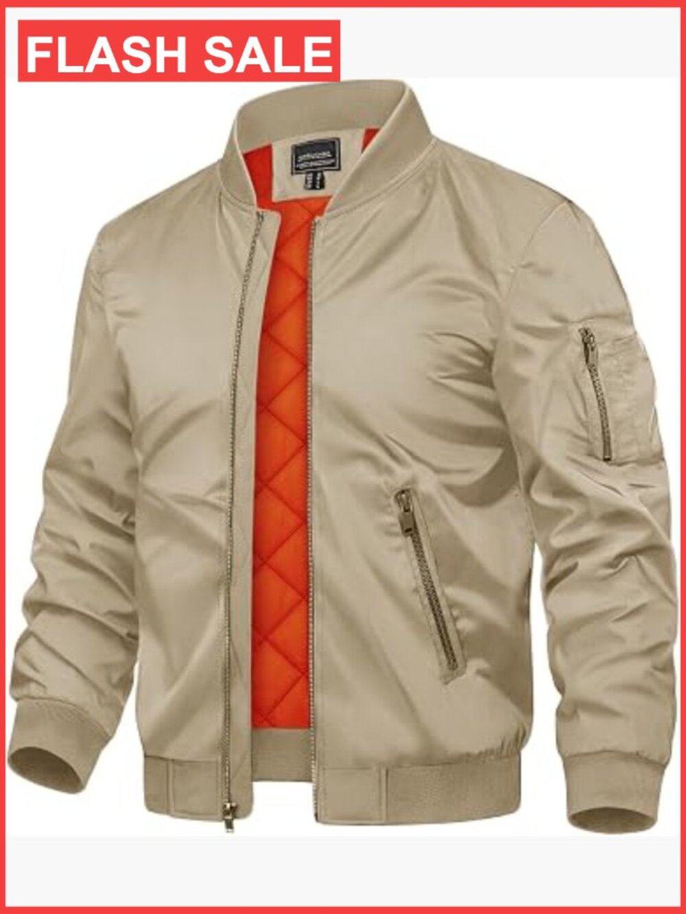 Men's Quilted Bomber Jacket Windbreaker Full Zip Warm Padded Coat Fall Winter